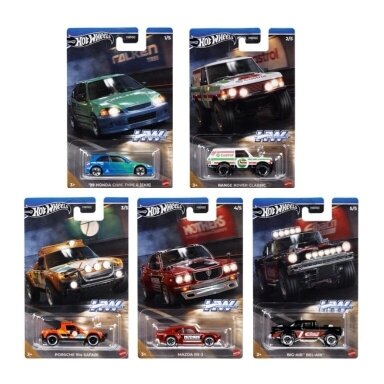 Hot Wheels Speed Graphics Set (Big Air,Porsche 914,Mazda RX-3,Range Rover,1999 Honda Civic Type R EK9)