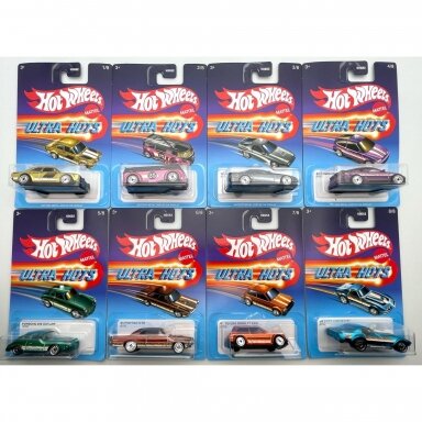 Hot Wheels Ultra Hots (RS1600,T1-GTR,Savanna RX-7,Honda CRX,Porsche 356 Outlaw,Pontiac GTO,Toyota Starlet,Copo Corvette)
