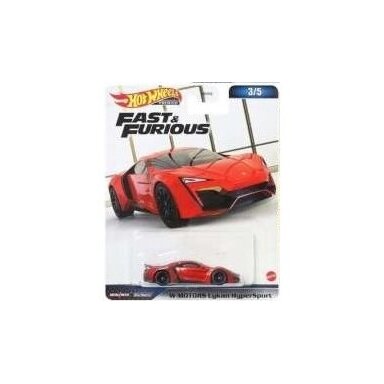 Hot Wheels Premium Fast and Furious Lykan Hypersport, red 3/5