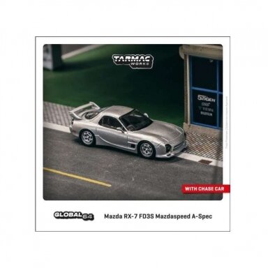PRE-ORD3R Tarmac Works Modeliukas Mazda RX7 FD3S Mazdaspeed A-Spec, silver metallic PRE-ORD3R Tarmac Works Modeliukas Mazda RX7 FD3S Mazdaspeed A-Spec, silver metallic