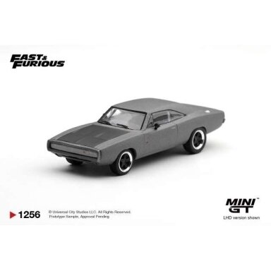 PRE-ORDER MINI GT 1/64 2011 Dodge Charger *Fast Five* Dominic Toretto, black/grey