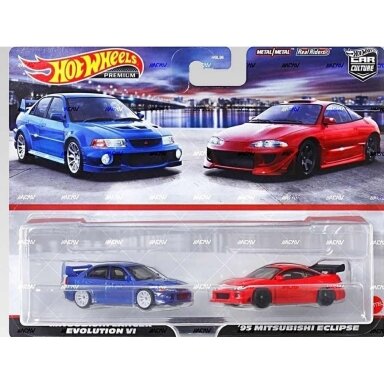 Hot Wheels Premium 2-pack Mitsubishi Lancer Evolution VI / ’95 Mitsubishi Eclipse