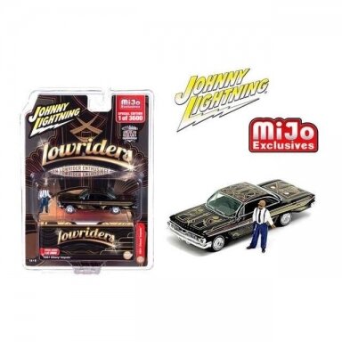 Modeliukas 1961 Chevrolet Impala Lowrider with figure, black/gold Modeliukas 1961 Chevrolet Impala Lowrider with figure, black/gold
