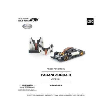 PRE-ORDER Pop Race Modeliukas 1/64 Pagani Zonda R, white PRE-ORDER Pop Race Modeliukas 1/64 Pagani Zonda R, white