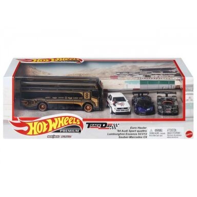 Hot Wheels Premium Diorama Premium Set #13 (Euro Transport Truck,Audi Sport Quattro,Mercedes Sauber C9,Lamborghini Essenza) Hot Wheels Premium Diorama Premium Set #13 (Euro Transport Truck,Audi Sport Quattro,Mercedes Sauber C9,Lamborghini Essenza)