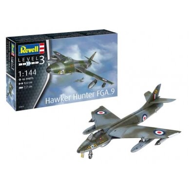 PRE-ORD3R Revell - Germany Surenkamas modeliukas 1/144 Hawker Hunter FGA.9, Level 4, plastic modelkit PRE-ORD3R Revell - Germany Surenkamas modeliukas 1/144 Hawker Hunter FGA.9, Level 4, plastic modelkit