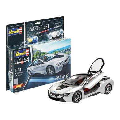 PRE-ORD3R Revell - Germany Surenkamas modeliukas 1/24 BMW i8 level 4, plastic model set with Paint, glue and paint brush PRE-ORD3R Revell - Germany Surenkamas modeliukas 1/24 BMW i8 level 4, plastic model set with Paint, glue and paint brush
