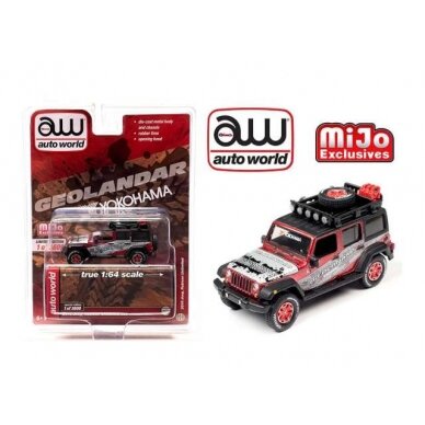 Auto World Modeliukas 2018 Jeep Rubicon Unlimited *Geolandar Yokohama*, silver/red Auto World Modeliukas 2018 Jeep Rubicon Unlimited *Geolandar Yokohama*, silver/red