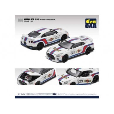 Era Car Modeliukas 2020 Nissan GT-R (Martini Colour Version), white/red/blue Era Car Modeliukas 2020 Nissan GT-R (Martini Colour Version), white/red/blue