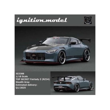 PRE-ORD3R Ignition Modeliukas 1/18 Nissan Top Secret Fairlady Z (RZ34), stealth gray PRE-ORD3R Ignition Modeliukas 1/18 Nissan Top Secret Fairlady Z (RZ34), stealth gray