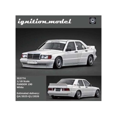 PRE-ORD3R Ignition Modeliukas 1/18 PANDEM 190, white PRE-ORD3R Ignition Modeliukas 1/18 PANDEM 190, white