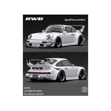 PRE-ORD3R Ignition Modeliukas 1/18 RWB 964, white PRE-ORD3R Ignition Modeliukas 1/18 RWB 964, white