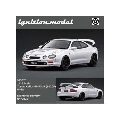 PRE-ORD3R Ignition Modeliukas 1/18 Toyota Celica GT-FOUR (ST205), white PRE-ORD3R Ignition Modeliukas 1/18 Toyota Celica GT-FOUR (ST205), white