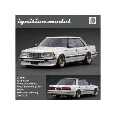 PRE-ORD3R Ignition Modeliukas 1/18 Toyota Crown 3.0 Royal Saloon G (120), white PRE-ORD3R Ignition Modeliukas 1/18 Toyota Crown 3.0 Royal Saloon G (120), white