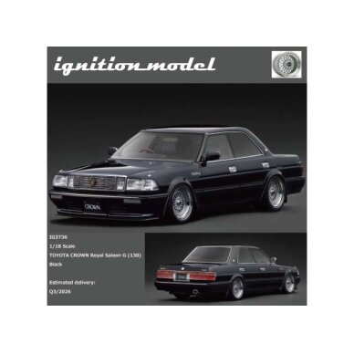 PRE-ORD3R Ignition Modeliukas 1/18 Toyota Crown Royal Saloon G (130), black PRE-ORD3R Ignition Modeliukas 1/18 Toyota Crown Royal Saloon G (130), black