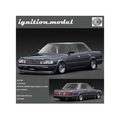 PRE-ORD3R Ignition Modeliukas 1/18 Toyota Crown Royal Saloon G (130), gray metallic PRE-ORD3R Ignition Modeliukas 1/18 Toyota Crown Royal Saloon G (130), gray metallic