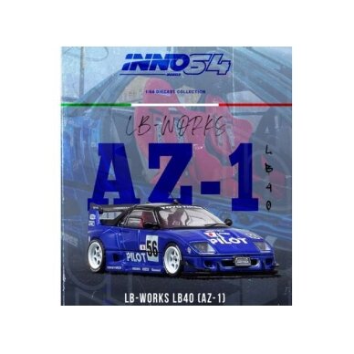 PRE-ORD3R Inno64 Modeliukas 1/64 Mazda AZ-1 Liberty Walk LB40 *Pilot*, blue PRE-ORD3R Inno64 Modeliukas 1/64 Mazda AZ-1 Liberty Walk LB40 *Pilot*, blue