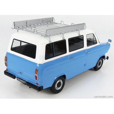 KK Scale Modeliukas 1/18 1965 Ford Transit Bus with Roof Rack, light blue/white KK Scale Modeliukas 1/18 1965 Ford Transit Bus with Roof Rack, light blue/white