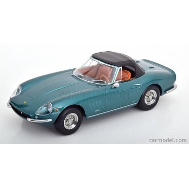 PRE-ORD3R KK Scale Modeliukas 1/18 1967 Ferrari 275 GTB 4 NART Spyder, green metallic PRE-ORD3R KK Scale Modeliukas 1/18 1967 Ferrari 275 GTB 4 NART Spyder, green metallic