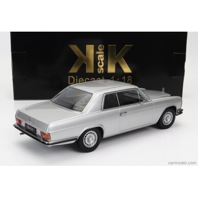 PRE-ORD3R KK Scale Modeliukas 1/18 1969 Mercedes 280C/8 W114 Coupe, silver PRE-ORD3R KK Scale Modeliukas 1/18 1969 Mercedes 280C/8 W114 Coupe, silver