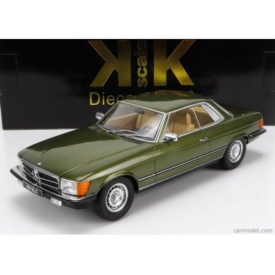 PRE-ORD3R KK Scale Modeliukas 1/18 1973 Mercedes 450 SLC C107, green metallic PRE-ORD3R KK Scale Modeliukas 1/18 1973 Mercedes 450 SLC C107, green metallic