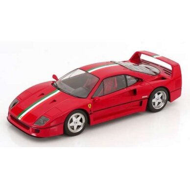 KK - Scale Modeliukas 1/18 Ferrari F40 Italia Design with Red Seats, red/white/green KK - Scale Modeliukas 1/18 Ferrari F40 Italia Design with Red Seats, red/white/green