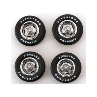 PRE-ORD3R KK - Scale Modeliukas 1/18 Tire Set with rims, Firestone USA PRE-ORD3R KK - Scale Modeliukas 1/18 Tire Set with rims, Firestone USA
