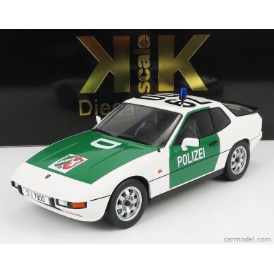 KK Scale Modeliukas 1985 Porsche 924 Autobahnpolizei Dusseldorf, green/white KK Scale Modeliukas 1985 Porsche 924 Autobahnpolizei Dusseldorf, green/white
