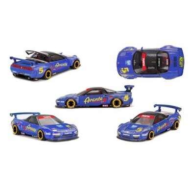 MINI GT Kaido House Modeliukas 1/64 Honda NSX TAMIYA x KAIDO HOUSE*AVANTE* V1, blue/yellow MINI GT Kaido House Modeliukas 1/64 Honda NSX TAMIYA x KAIDO HOUSE*AVANTE* V1, blue/yellow