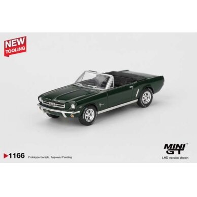 MINI GT Modeliukas 1/64 1964 Ford Mustang Convertible, highland green MINI GT Modeliukas 1/64 1964 Ford Mustang Convertible, highland green