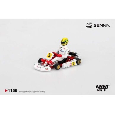 PRE-ORD3R MINI GT Modeliukas 1/64 1993 Senna Kart Formula K #2 Ayrton Senna Da Silva Masters Of Paris-Bercy, white PRE-ORD3R MINI GT Modeliukas 1/64 1993 Senna Kart Formula K #2 Ayrton Senna Da Silva Masters Of Paris-Bercy, white