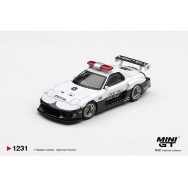MINI GT Modeliukas 1/64 1998 Mazda RX-7 LB-Super Silhouette Police, white/black MINI GT Modeliukas 1/64 1998 Mazda RX-7 LB-Super Silhouette Police, white/black