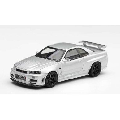 MINI GT Modeliukas 1/64 1999 Nissan Skyline GT-R (R34) Z-Tune, silver metallic MINI GT Modeliukas 1/64 1999 Nissan Skyline GT-R (R34) Z-Tune, silver metallic