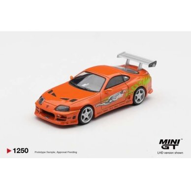 MINI GT Modeliukas 1/64 2001 Toyota Supra MK4 (A80) Romex Brian O`Conner *The Fast and The Furious*, orange MINI GT Modeliukas 1/64 2001 Toyota Supra MK4 (A80) Romex Brian O`Conner *The Fast and The Furious*, orange