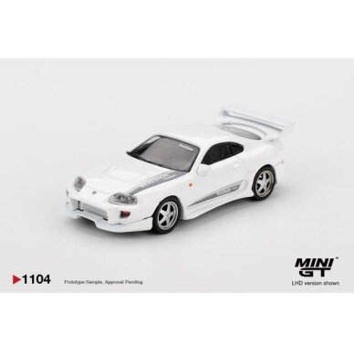 PRE-ORD3R Mini GT Modeliukas 1/64 2014 Toyota Supra MK4 (A80) Veilside Combat V-I, white pearl metallic PRE-ORD3R Mini GT Modeliukas 1/64 2014 Toyota Supra MK4 (A80) Veilside Combat V-I, white pearl metallic