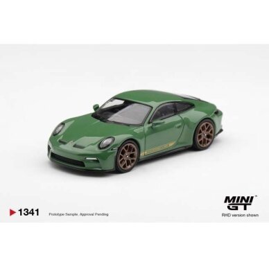 PRE-ORD3R MINI GT Modeliukas 1/64 2022 Porsche 911 (992) GT3, auratium green PRE-ORD3R MINI GT Modeliukas 1/64 2022 Porsche 911 (992) GT3, auratium green