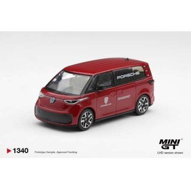 MINI GT Modeliukas 1/64 2022 Volkswagen ID.Buzz *Porsche Renndienst*, red MINI GT Modeliukas 1/64 2022 Volkswagen ID.Buzz *Porsche Renndienst*, red