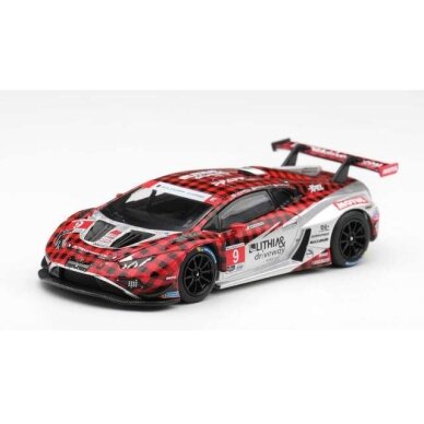 MINI GT Modeliukas 1/64 2025 Lamborghini Huracan GT3 EVO2 #9 Pfaff Motorsports Weathertech GTD Pro, red/silver MINI GT Modeliukas 1/64 2025 Lamborghini Huracan GT3 EVO2 #9 Pfaff Motorsports Weathertech GTD Pro, red/silver
