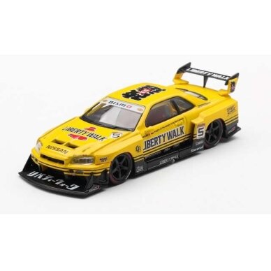 MINI GT Modeliukas 1/64 2025 Nissan GTR (R34) Skyline Super Silhouette Sport, yellow MINI GT Modeliukas 1/64 2025 Nissan GTR (R34) Skyline Super Silhouette Sport, yellow
