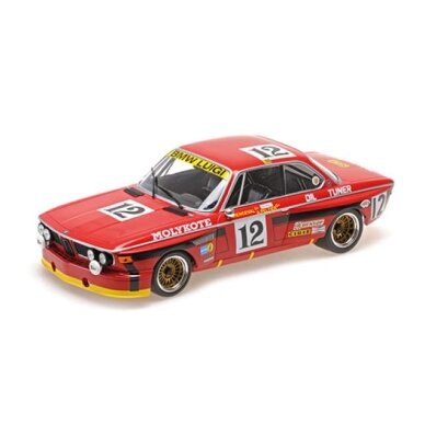Minichamps Modeliukas 1/18 1974 BMW 3.0 CSL BMW Luigi #12 Peltier/Xhenceval/Dieudonnee Winner 24 hrs Spa, red Minichamps Modeliukas 1/18 1974 BMW 3.0 CSL BMW Luigi #12 Peltier/Xhenceval/Dieudonnee Winner 24 hrs Spa, red