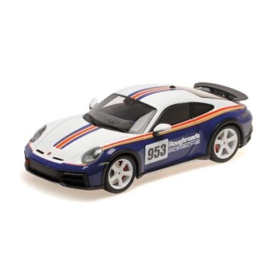 Minichamps Modeliukas 1/18 2022 Porsche 911 Dakar Roughroads, blue/white/red Minichamps Modeliukas 1/18 2022 Porsche 911 Dakar Roughroads, blue/white/red