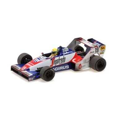 Minichamps Modeliukas 1/43 1984 Toleman Hart TG183B Ayrton Senna 2nd Brazilian GP, Dirty Version Minichamps Modeliukas 1/43 1984 Toleman Hart TG183B Ayrton Senna 2nd Brazilian GP, Dirty Version