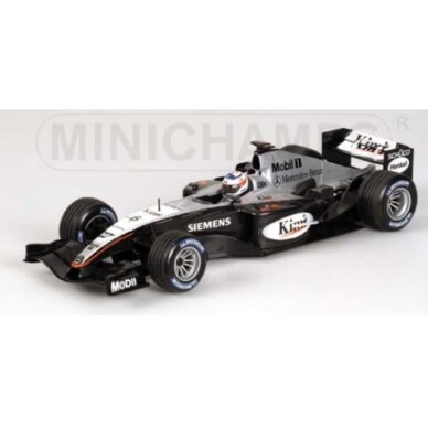 Minichamps Modeliukas 1/43 2004 McLaren Mercedes MP4/19 Kimi Raikonen, silver/black Minichamps Modeliukas 1/43 2004 McLaren Mercedes MP4/19 Kimi Raikonen, silver/black