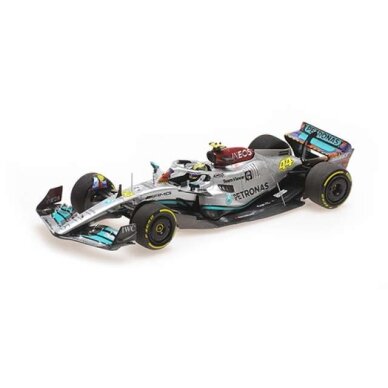 Minichamps Modeliukas 1/43 2022 Mercedes-AMG PETRONAS W13 #44 Hamilton Miami GP, silver/blue Minichamps Modeliukas 1/43 2022 Mercedes-AMG PETRONAS W13 #44 Hamilton Miami GP, silver/blue