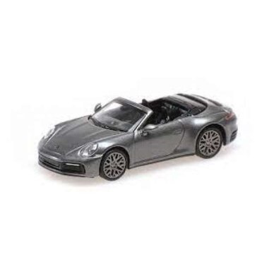 Minichamps Modeliukas 1/87 2019 Porsche 911 (992) Carrera 4S Cabriolet, grey metallic Minichamps Modeliukas 1/87 2019 Porsche 911 (992) Carrera 4S Cabriolet, grey metallic