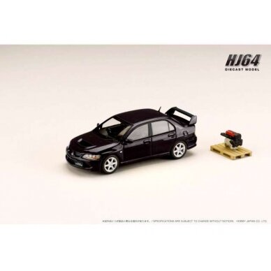 PRE-ORD3R Hobby Japan Modeliukas Mitsubishi Lancer GSR Evolution 8 with Engine Display Model, black mica PRE-ORD3R Hobby Japan Modeliukas Mitsubishi Lancer GSR Evolution 8 with Engine Display Model, black mica