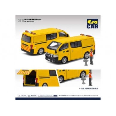 Era Car Modeliukas Nissan NV350 *Water Supply Department* with figure, yellow Era Car Modeliukas Nissan NV350 *Water Supply Department* with figure, yellow