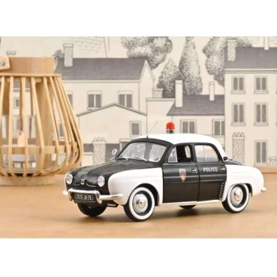 NOREV Modeliukas 1/18 1958 Renault Dauphine *Police Pie*, black/white NOREV Modeliukas 1/18 1958 Renault Dauphine *Police Pie*, black/white