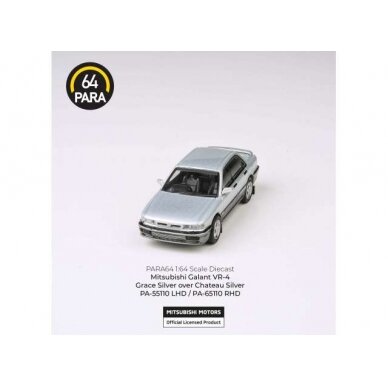 PRE-ORD3R Para64 Modeliukas 1/64 1998 Mitsubishi Galant VR-4 *Left Hand Drive*, grace silver/chateau silver (cars in a deluxe Acrylic window box) PRE-ORD3R Para64 Modeliukas 1/64 1998 Mitsubishi Galant VR-4 *Left Hand Drive*, grace silver/chateau silver (cars in a deluxe Acrylic window box)