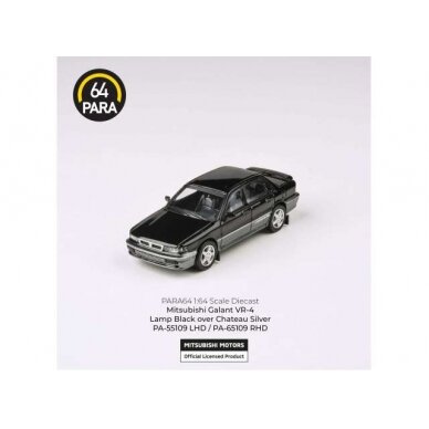 PRE-ORD3R Para64 Modeliukas 1/64 1998 Mitsubishi Galant VR-4 *Left Hand Drive*, black/silver (cars in a deluxe Acrylic window box) PRE-ORD3R Para64 Modeliukas 1/64 1998 Mitsubishi Galant VR-4 *Left Hand Drive*, black/silver (cars in a deluxe Acrylic window box)